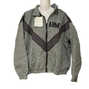 Army Adult Size Small Gray Digital Camo Reflective Full Zip Jacket NWT